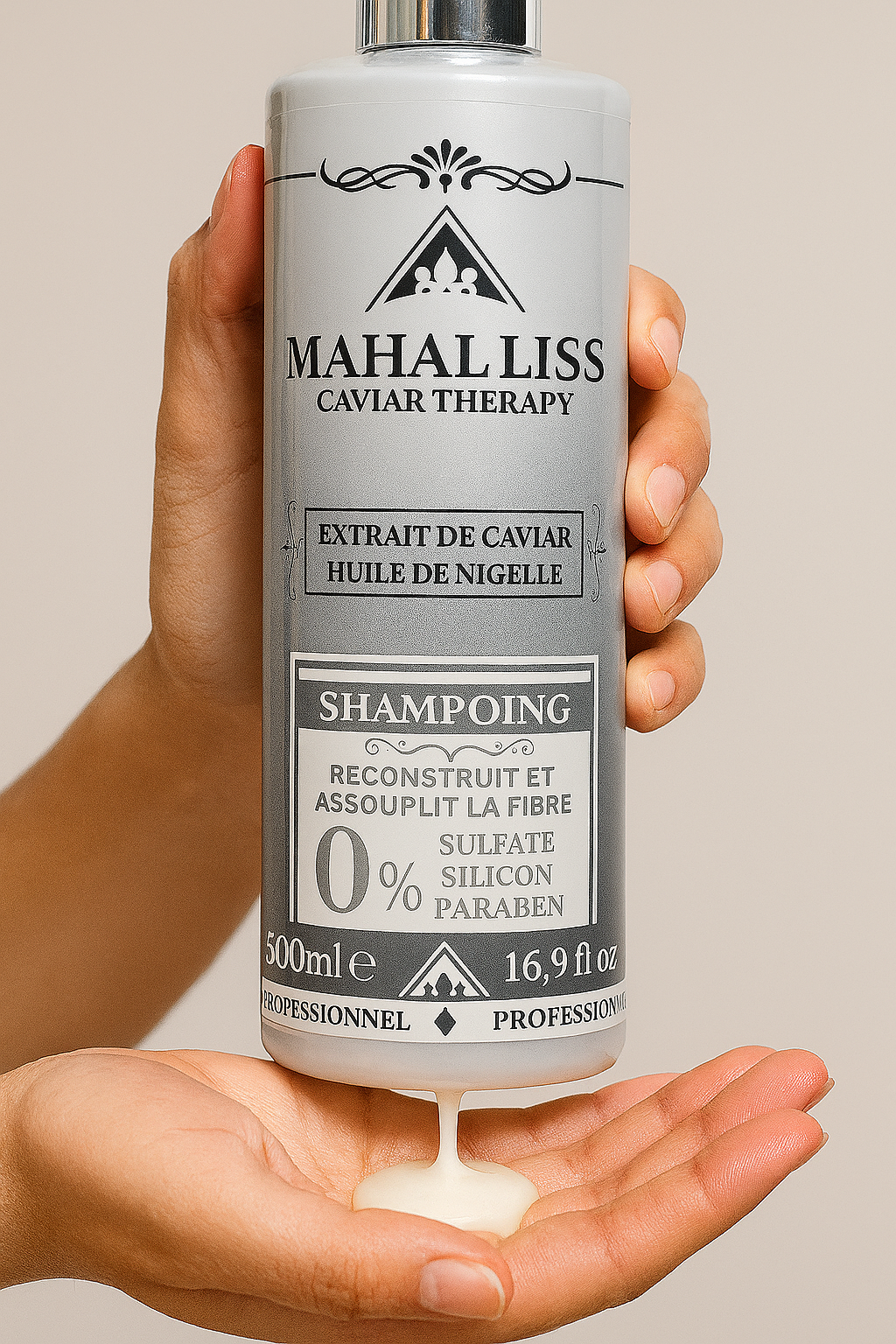 shampoing mahal liss caviar et huile de nigelle