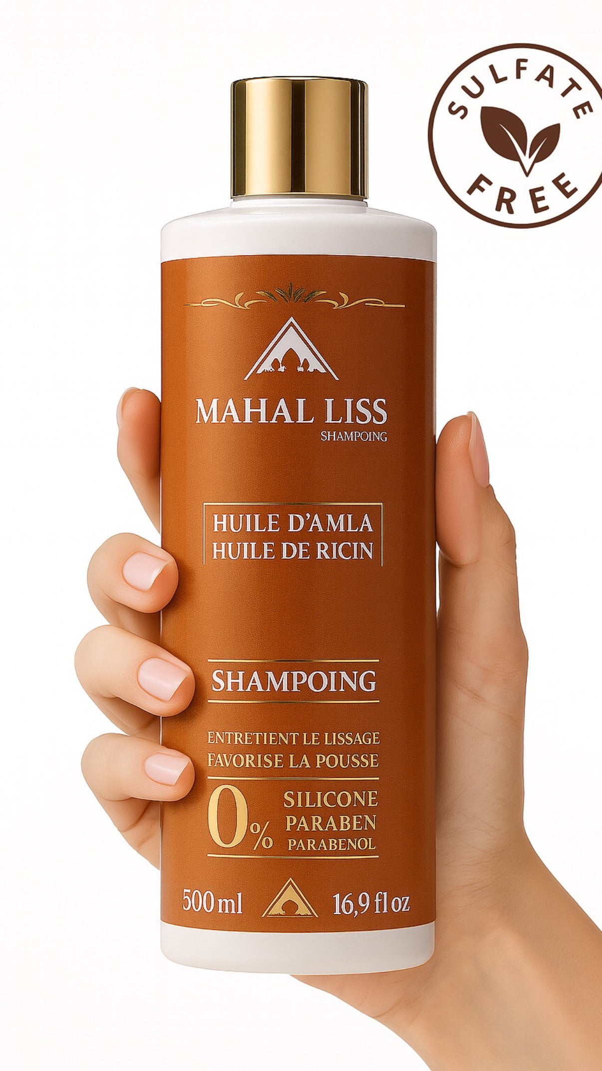 Shampoing Mahal Liss® à l'huile d'amla et huile de ricin 500ml