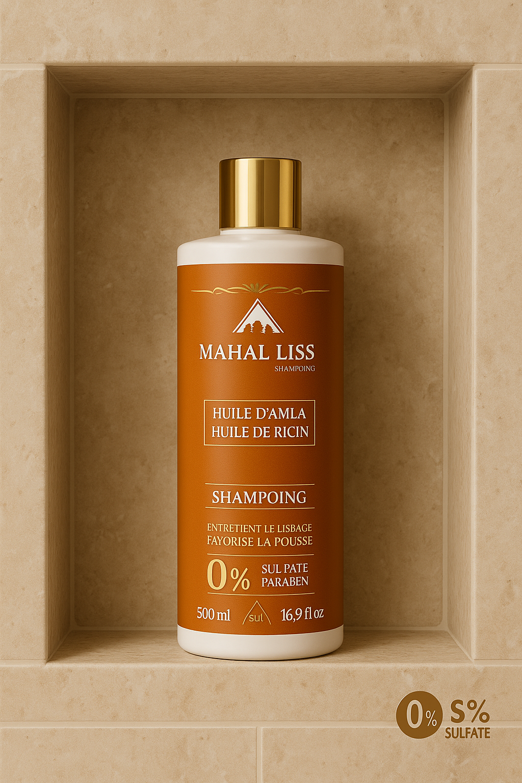 Shampoing Mahal Liss® à l'huile d'amla et huile de ricin 500ml