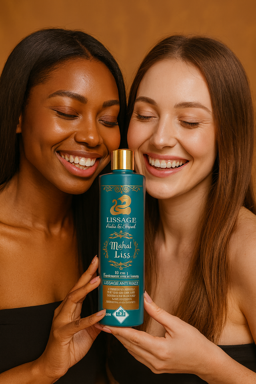 “Lissage Indien Mahal Liss aux 10 Huiles Précieuses – Lissage Naturel qui Favorise la Pousse et la Brillance des Cheveux”