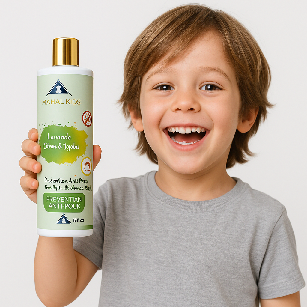 Shampoing Anti-Poux Enfant Mahal Kids – Prévention Naturelle Lavande & Arbre à Thé, Sans Sulfate