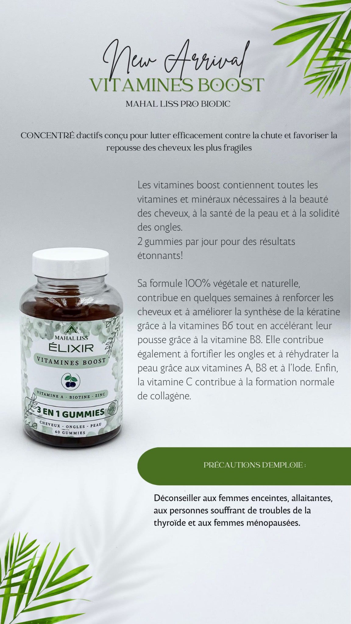 Pack complet MAHAL LISS® pousse & anti chute de cheveux