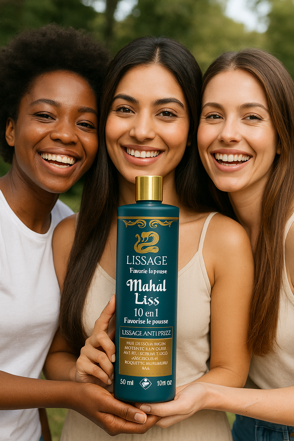 ✨ Kit Cheveux Mahal Liss Huile de Serpent – Shampoing Sans Sulfate, Masque & Sérum 10 Huiles Miraculeuses