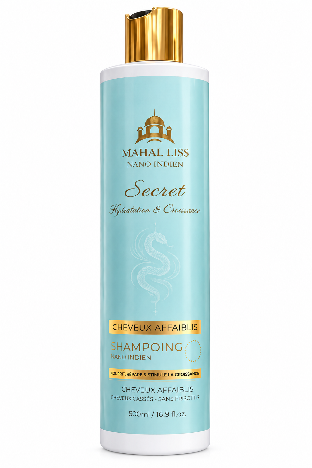 Shampoing 10 Huiles Mahal Liss® — Sans sulfate, 500 ml