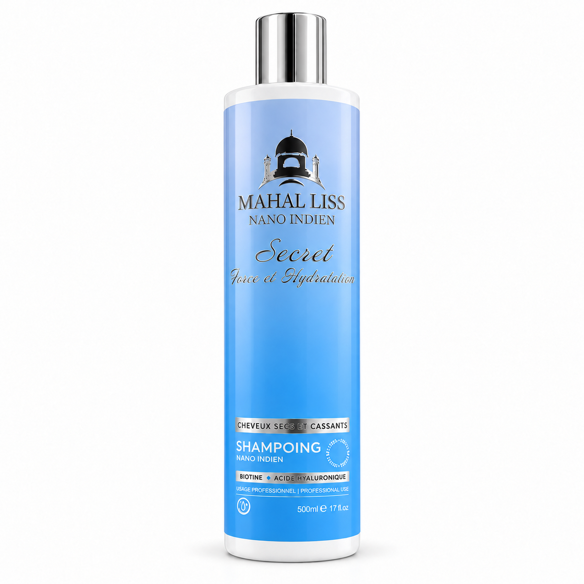 Shampoing Force & Hydratation Mahal Liss® — Cheveux secs et cassants, 500 ml