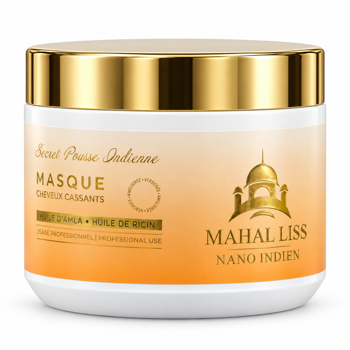 Mascarilla Capilar Sin Sulfatos Mahal Liss® Aceite de Amla y Ricino – Nutrición y Reparación 500g