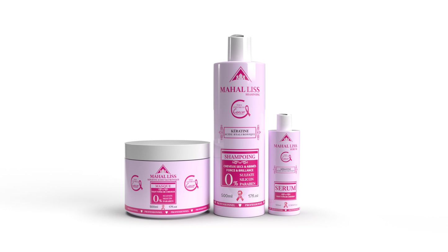 Kit trio MAHAL LISS® à la kératine et à l'acide hyaluronique