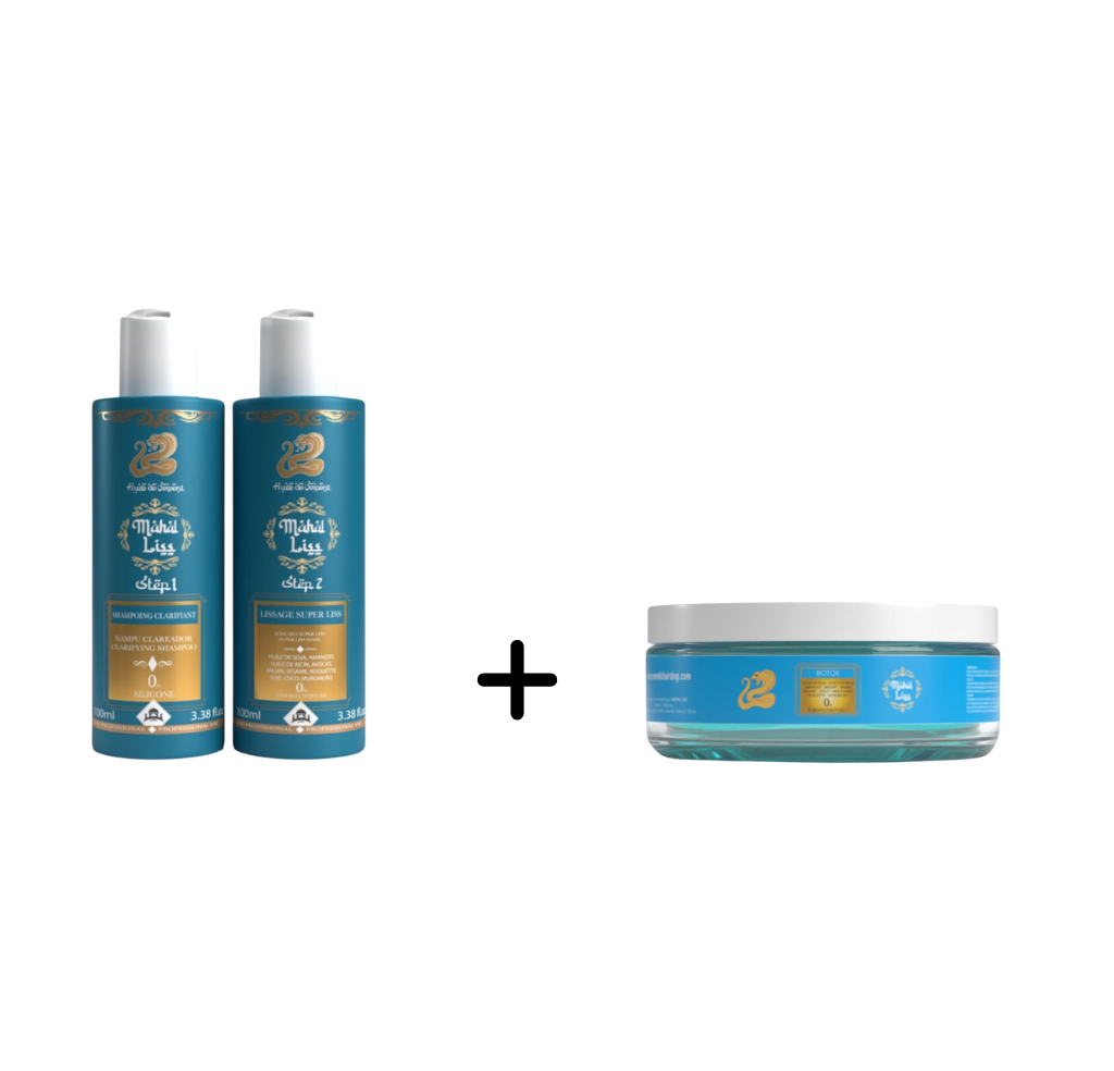 Kit lissage nano indien 10 huiles mahal liss et Botox 10 huiles mahal liss