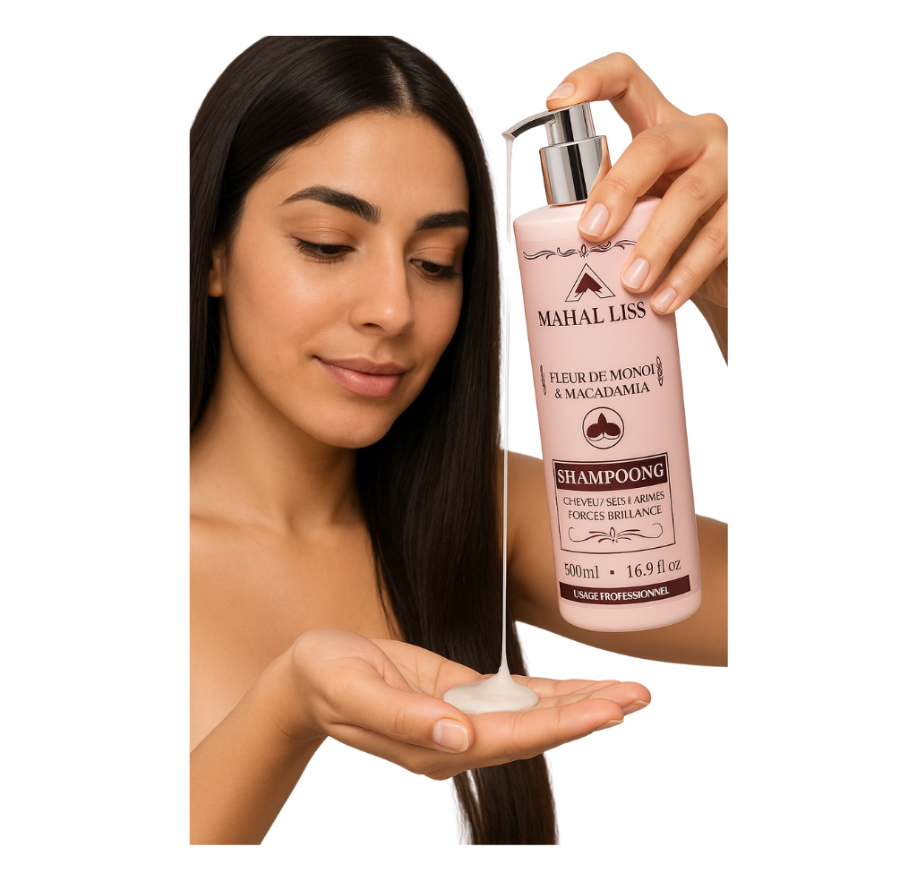 Kit Entretien Mahal Liss® Macadamia & Monoï – Soin Réparateur pour Cheveux Secs, Crépus & Abîmés