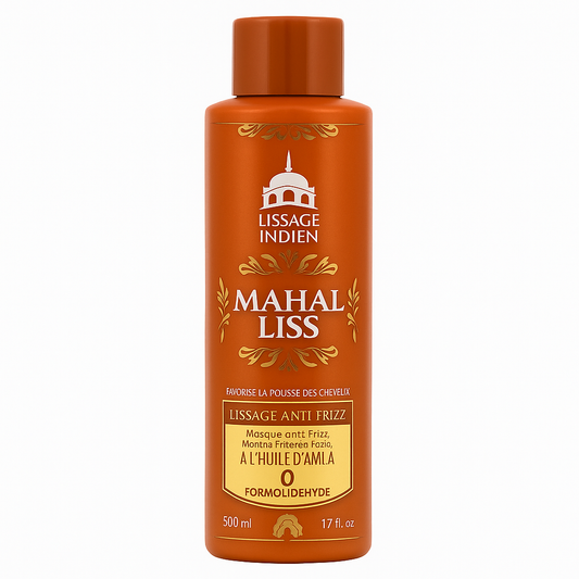 “Lissage Nano Indien Mahal Liss® à l’Huile d’Amla – Soin Lissant Naturel Sans Formol pour Cheveux Brillants et Fortifiés