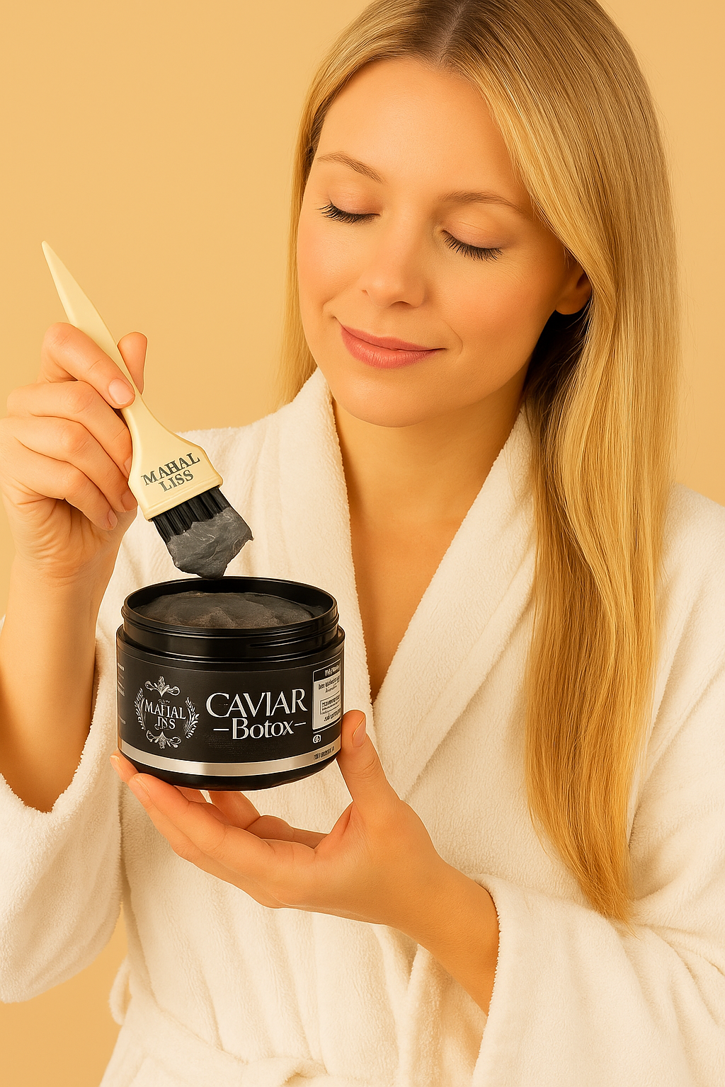 Botox Capillaire Caviar & Huile de Nigelle – Soin Réparateur et Lissant Professionnel MAHAL LISS