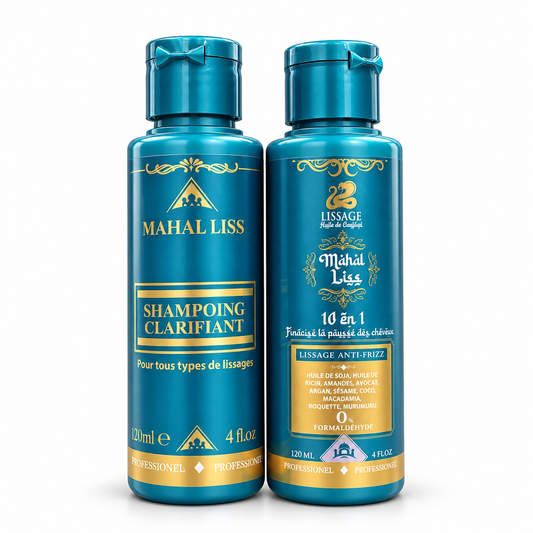 Mini Kit 10 Huiles Précieuses Mahal Liss® — Lissage sans formol, 100 ml