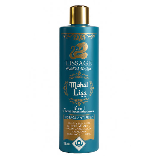 Lissage  indien aux 10 huiles miraculeuses Mahal Liss - traitement professionnel sans formol pour cheveux lisses et fortifiés