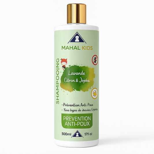 Shampoing Anti-Poux Enfant Mahal Kids – Prévention Naturelle Lavande & Arbre à Thé, Sans Sulfate