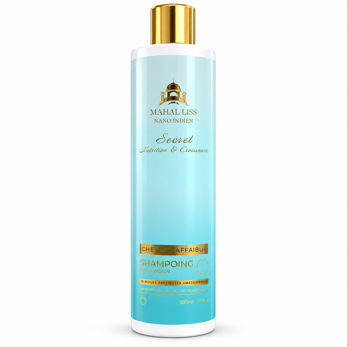 Shampoing Nutrition & Croissance Mahal Liss® — Cheveux affaiblis, 500 ml