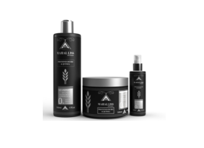 Kit entretien lissage pour cheveux gras et pointes sèches Shampoing + Masque Mahal Liss® Quinoa protéine de riz & extrait de citron