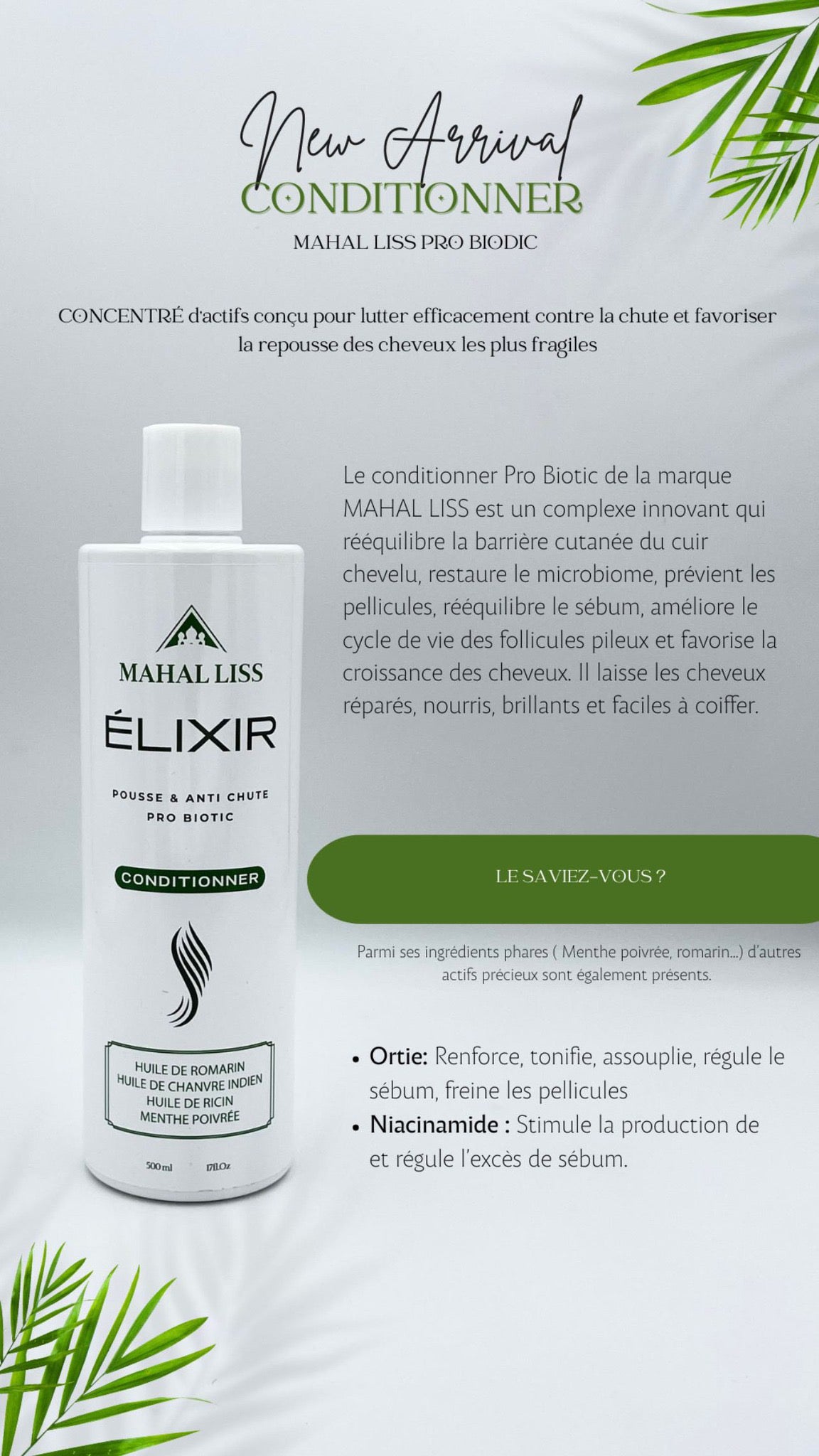 kit complet anti-chute et pousse mahal liss