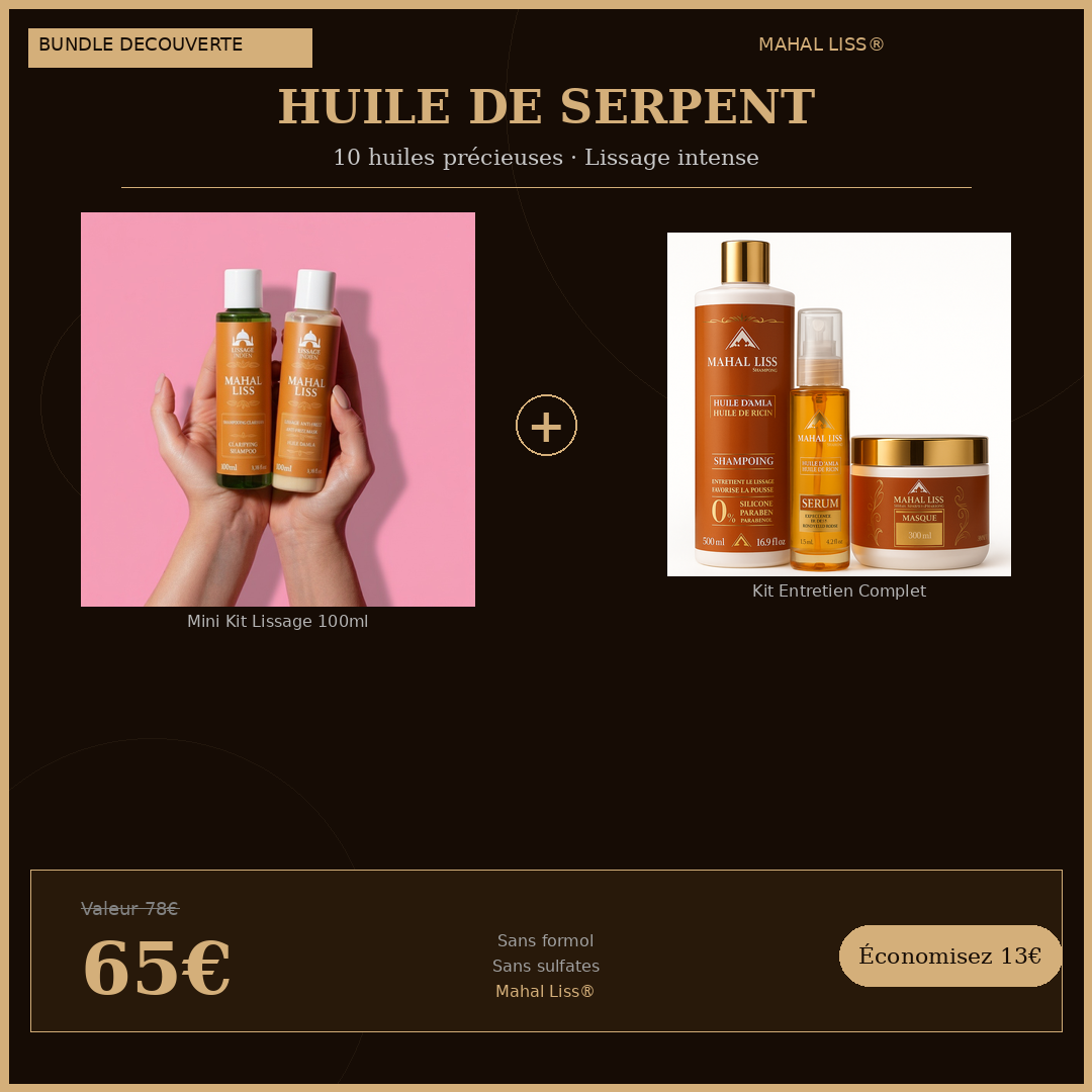 Bundle Découverte – Mini Kit Lissage Nano Indien Amla + Entretien Mahal Liss®