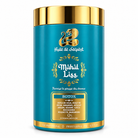 Tratamiento Profundo BTX Mahal Liss® Aceite de Serpiente – 10 Aceites Preciosos | Formato Profesional 1 KG