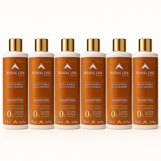 lot de 6 shampoings mahal liss amla ricin