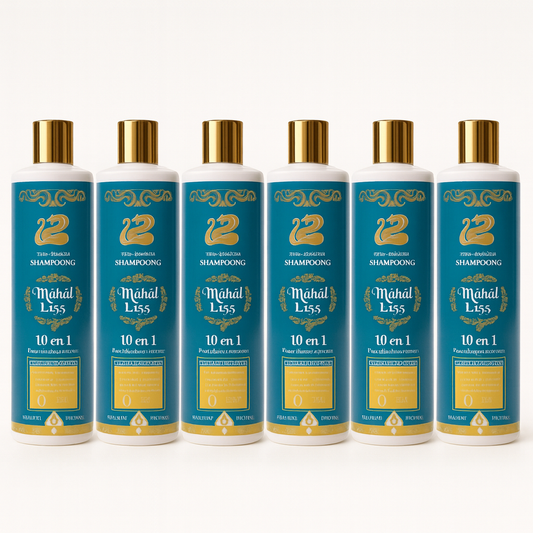 Lot de 6 shampoing 10 huiles mahal liss