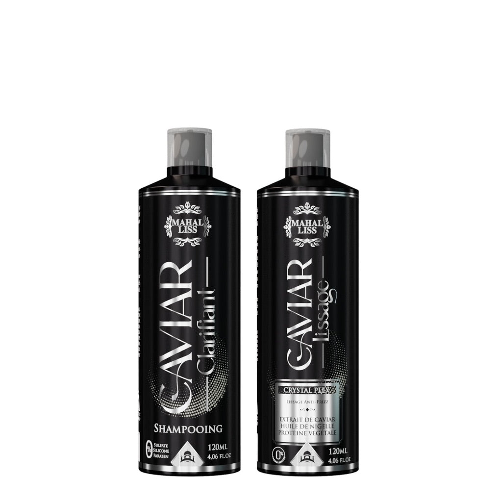 Le Lissage Indien Crystal Caviar , une formule unique qui révolutionne les soins capillaires. Transformez vos cheveux et offrez-leur la perfection du caviar, la régénération et l'hydratation de l'huile de nigelle, la force de la kératine.

Révélez une chevelure lisse, nourrie et d'apparence plus jeune.Ce soin combine des ingrédients de haute qualité pour offrir une expérience capillaire exceptionnelle.