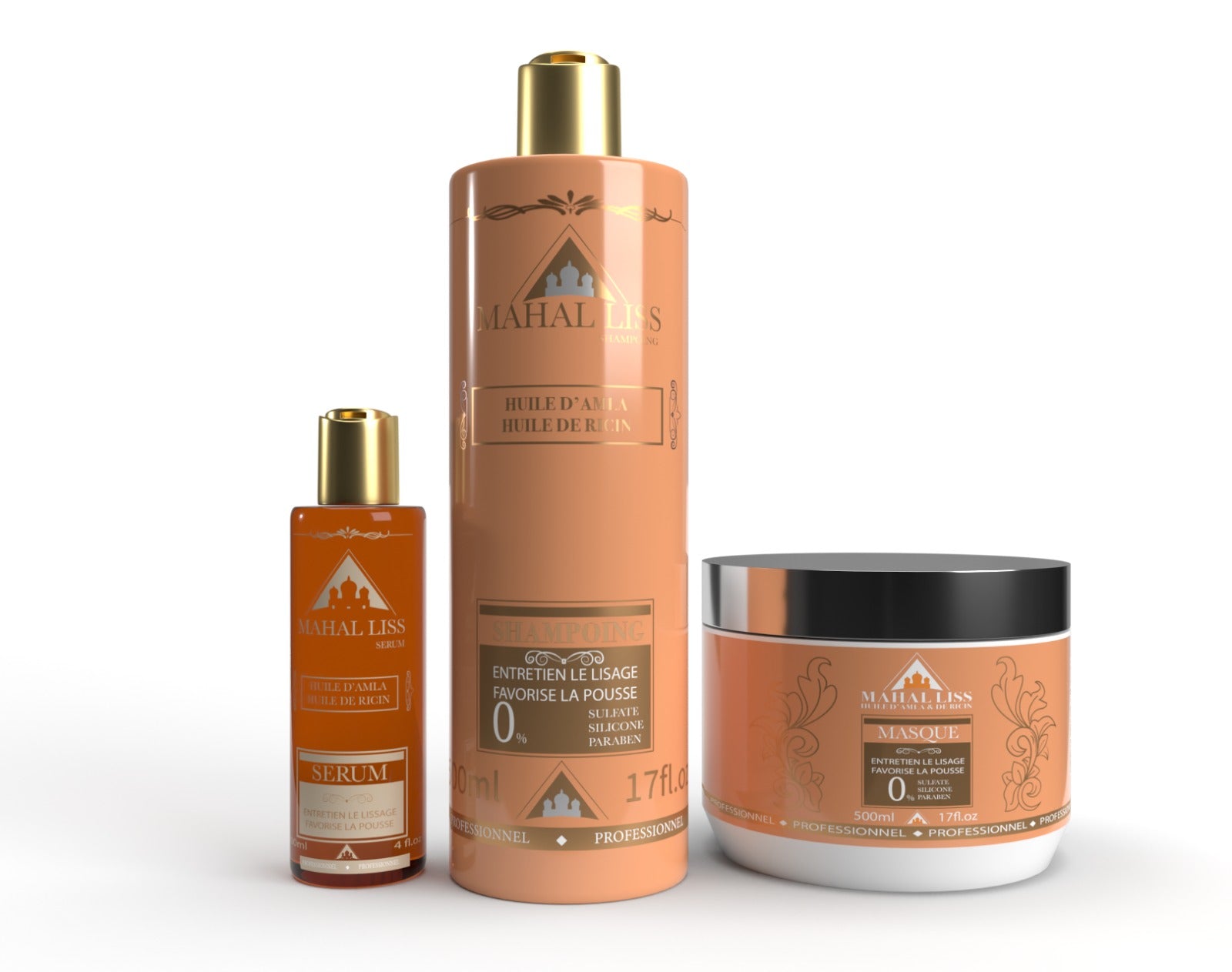 Kit entretien lissage nano indien huile d’amla et huile de ricin mahal liss 